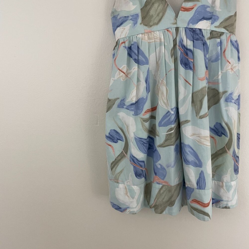 Abercrombie & Fitch Blue Abstract Babydoll A-Line Mini Dress Size Medium - Picture 6 of 6